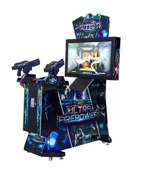 Indoor Entertainment 2 Player Interactive Arcade Coin Operated Gun Shooting Game Machine