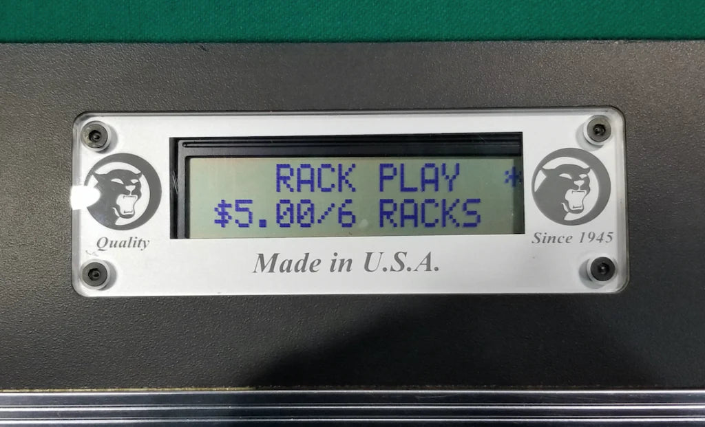 Valley Panther ZD-12X Dakar Ebony Coin Operated Pool Table